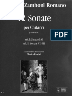 Zamboni Romano, Giovanni - Sonates 1-6 for Guitar (Arr.monica Paolini)