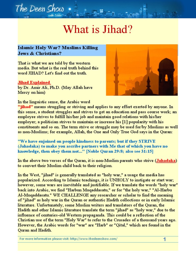 What Is Jihad?!! | PDF | Jihad | Muhammad