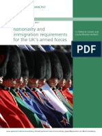 Nationality and Immigration Requirements For The UK's Armed Forces