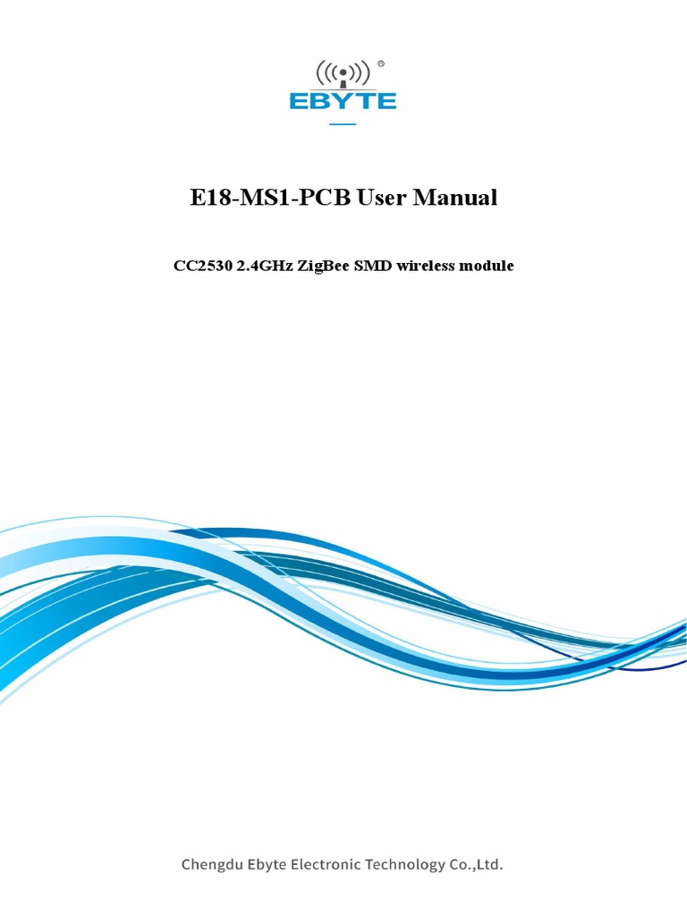 E18-Ms1-Pcb User Manual: Cc2530 2.4Ghz Zigbee SMD Wireless Module | PDF ...