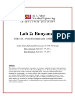 Lab 2: Buoyancy: CEE 341 - Fluid Mechanics For Civil Engineers