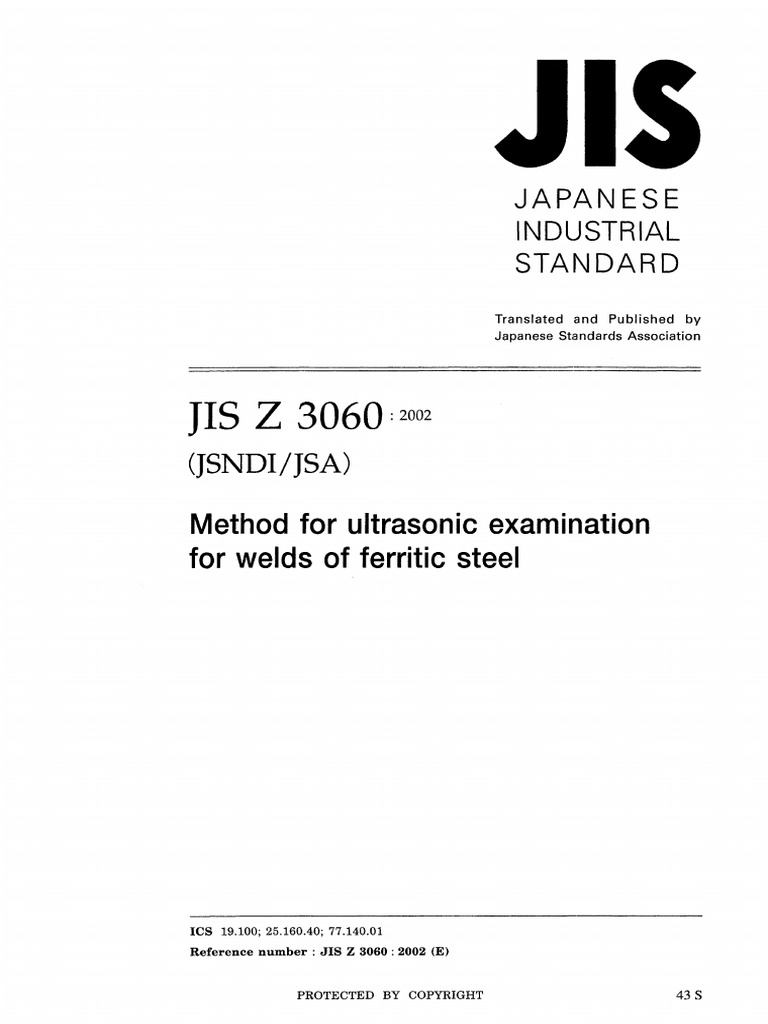 Jis Z 3060 Ut Weld | PDF