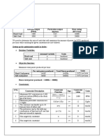 Part 1) : Problem 1 - LP Modelling