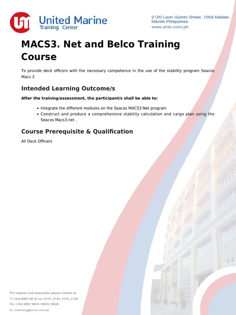 MACS3 Training for Deck Officers | PDF