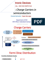 Electronic Devices: Topic2: Charge Carriers in