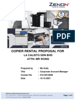 Copier Rental Proposal - Km c220 (La Calisto Sdn Bhd)