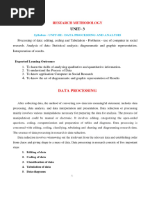 Data Processing and Analysis