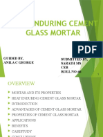 Heat Enduring Cement Glass Mortar