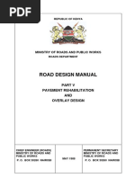 Road Design Manual - Part V - Pavement Rehab & Overlay