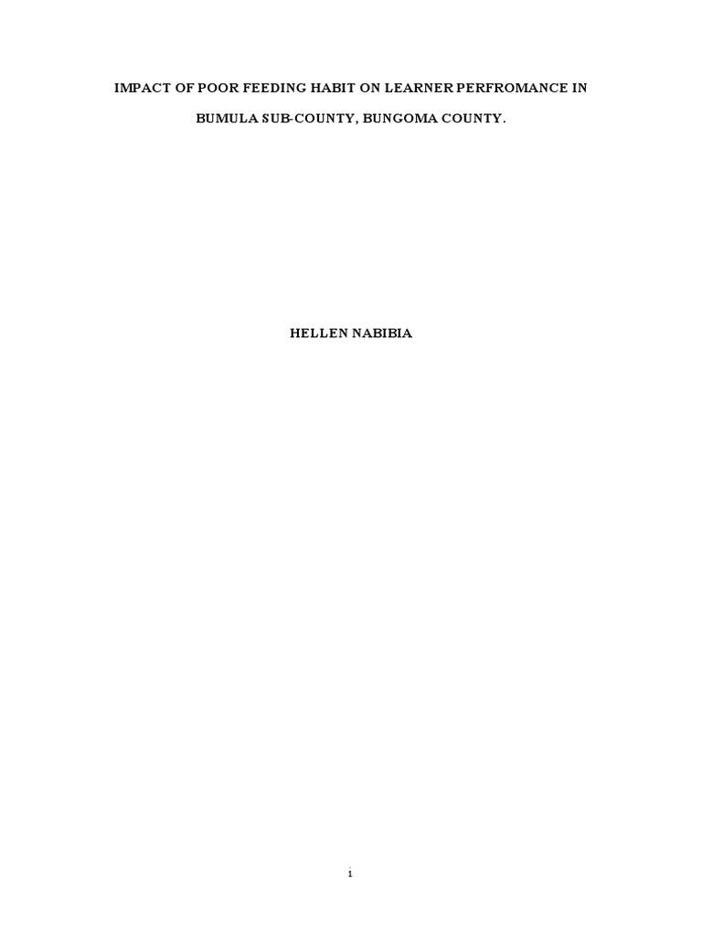 Nutrition's Impact on Student Success | PDF | Malnutrition | Obesity