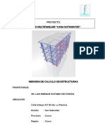 Memoria de Calculo ESTRUCTURAS - Sotomayor