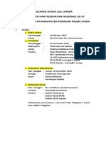 Susunan Acara Dan Perlombaan