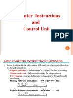 Computer Instructions and Control Unit Guide