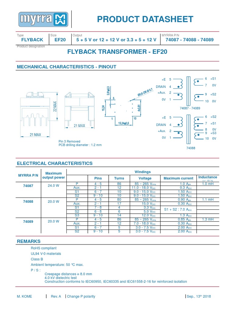 Datasheet | PDF | Electrical Equipment | Electrical Engineering