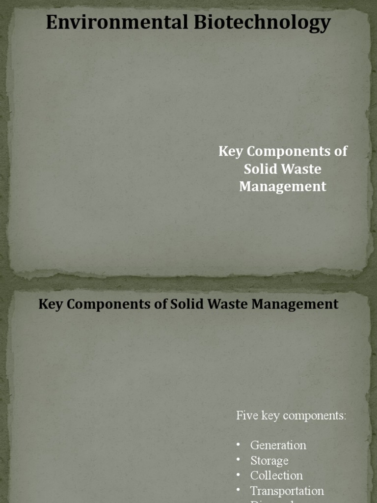 Key Components of Solid Waste Management | PDF | Waste Management | Waste