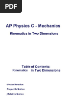 Kinematics in 2 Dimension With Notes