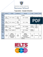 English Plus IELTS PreparationSample Schedule