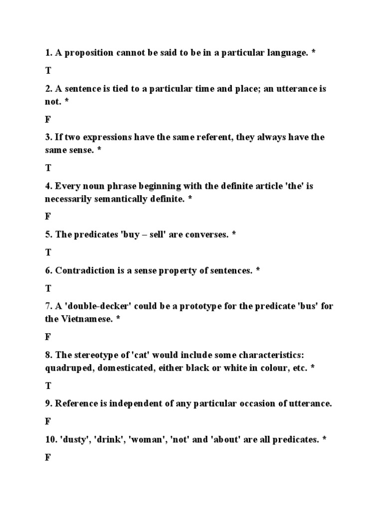 Semantics | PDF | Predicate (Grammar) | Sentence (Linguistics)