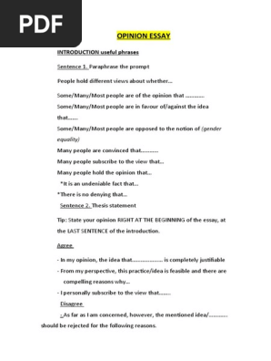 OPINION ESSAY