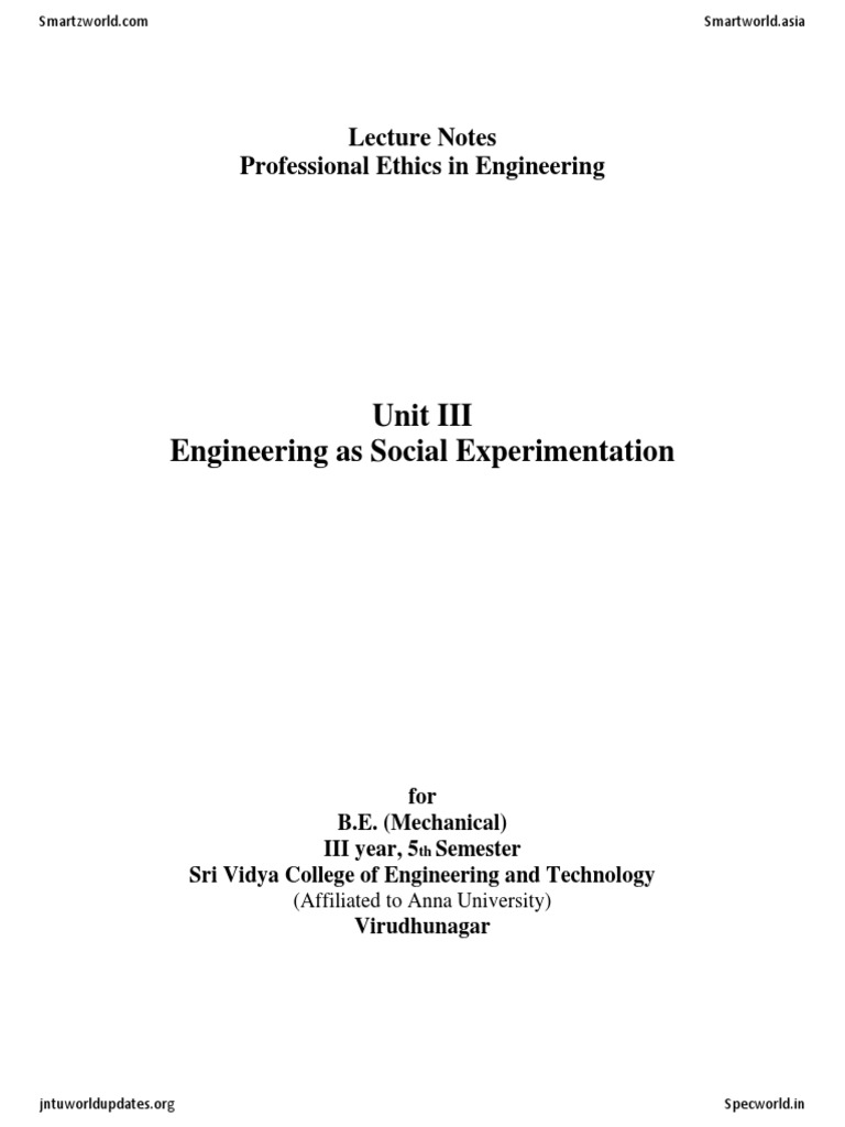 Professional Ethics and Human Values Unit 3 | PDF