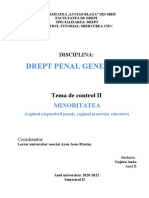 05.14.21 - Drept Penal - TC1 - Minoritatea (Regimul Raspunderii Penale, Regimul Masurilor Educative)