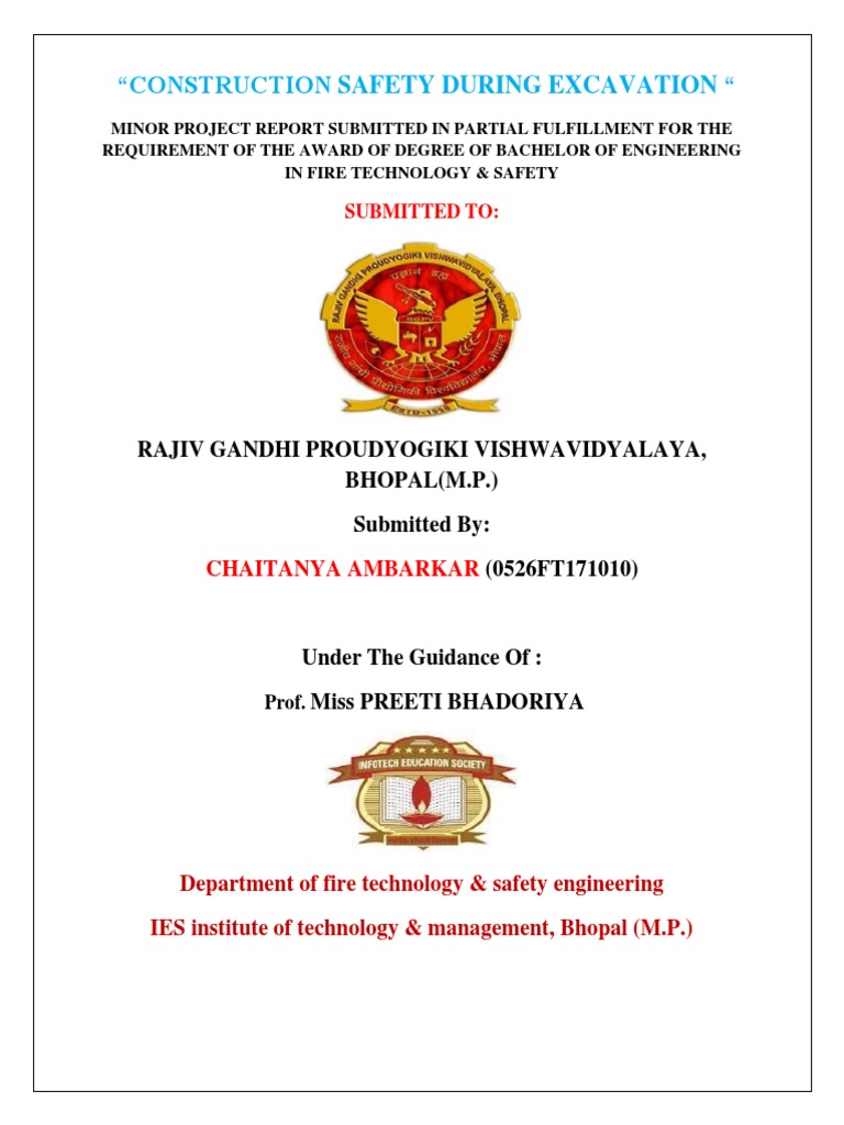 Excavation Safety in Construction Report | PDF | Personal Protective ...