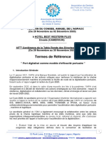 Draft TDR 41ème Conseil AGPAOC Douala 29 Nov - 2 Dec 21 JMK