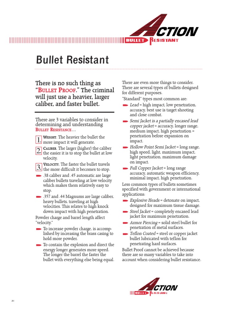 Action Bullet Catalog PDF Extrusion Caliber