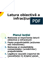 Latura Obiectivă A Infracţiunii