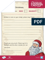 Dear Father Christmas,: Nice Naughty Naughty