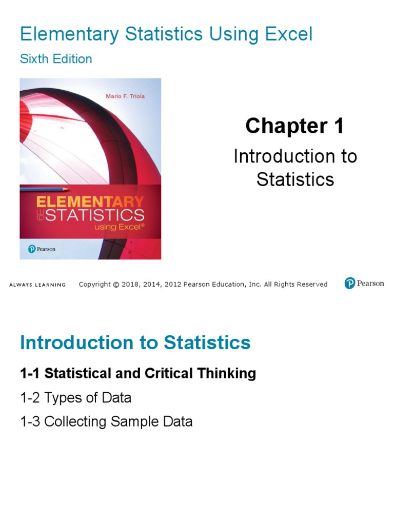 Elementary Statistics Using Excel | PDF | Statistics | Data