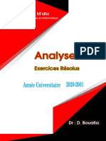 Analyse 1 Exercices Résolus