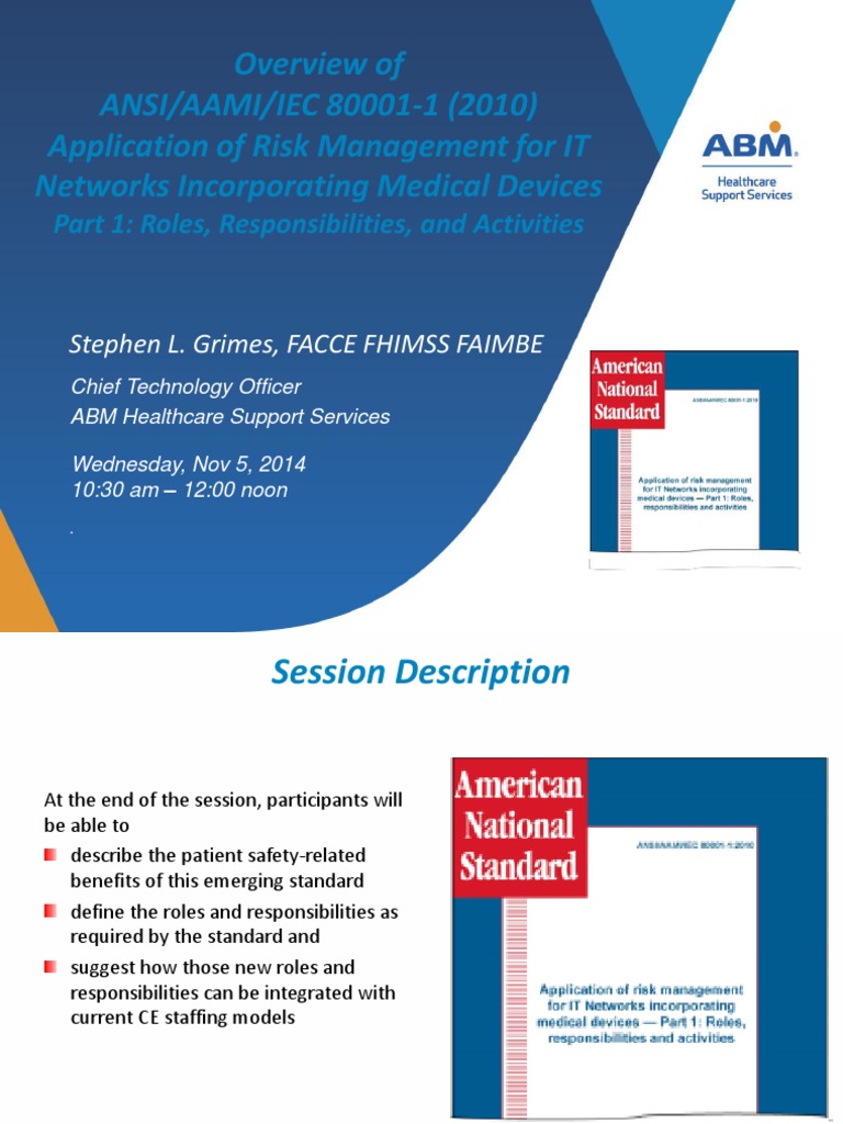 Grimes Risk Management For Medical It Networks | Pdf | Risk Management |  Medical Device