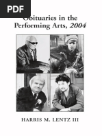 [Obituaries in the Performing Arts] Harris M. Lentz - Obituaries in the ...