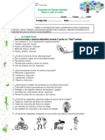 Evaluación de Ciencias Naturales  esqueleto