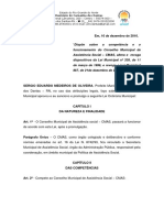 Lei 914 Conselho Municipal de Assistência Social