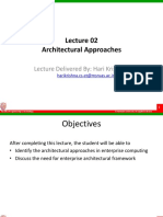 Architectural Approaches: Lecture Delivered By: Hari Krishna S M