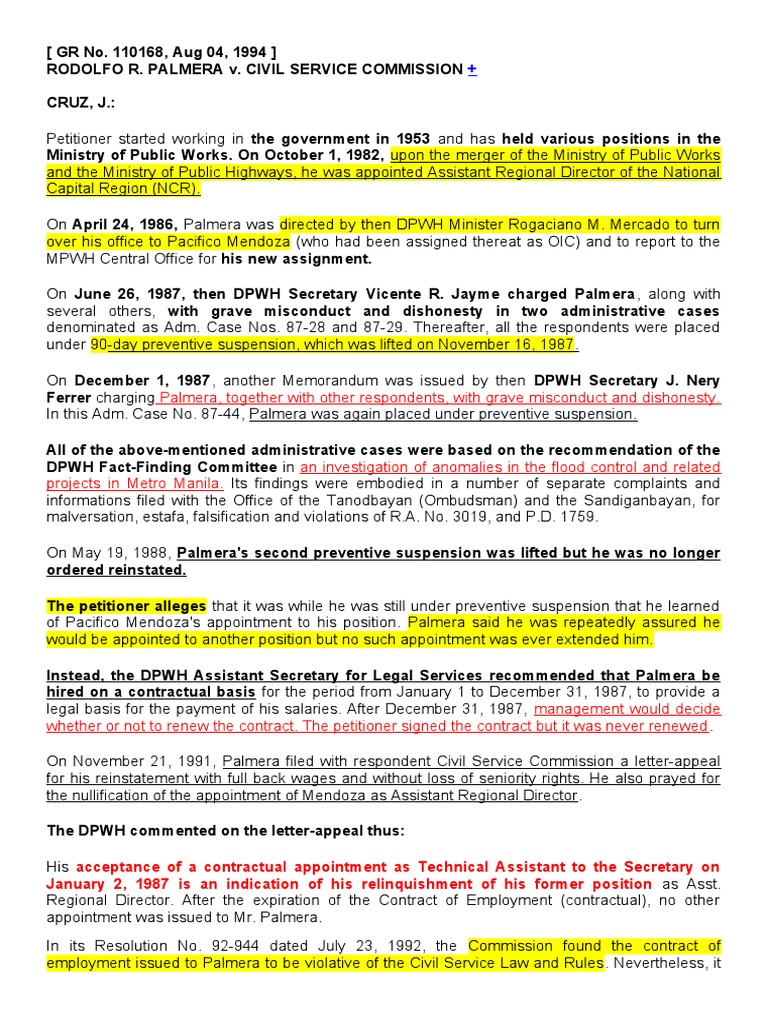18 Palmera vs. CIvil Service PDF Laches (Equity) Common Law