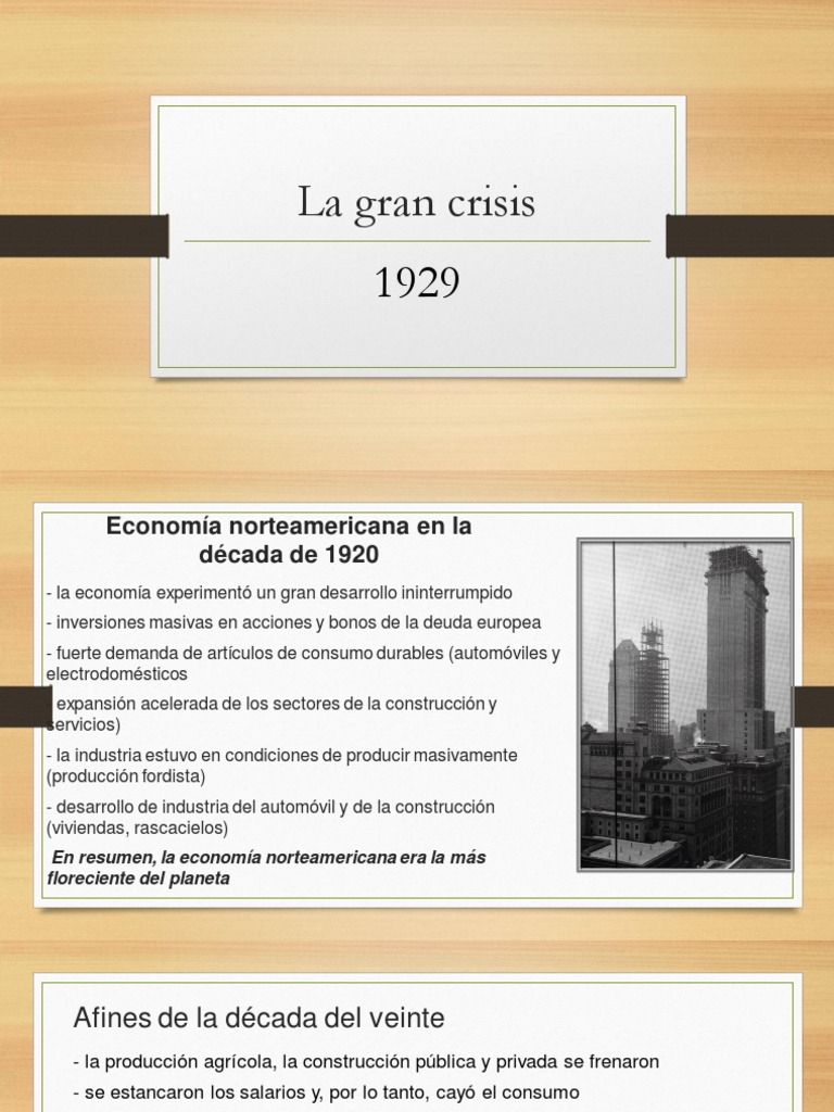 Causas y Consecuencias de la Crisis de 1929 | PDF | Superproducción ...