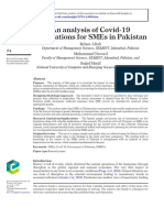 An Analysis of Covid-19 Implications For Smes in Pakistan: Jcefts 14,1