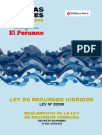 Ley de Recursos Hidricos y Reglamento