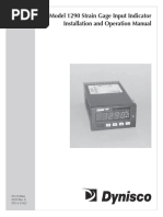 Model 1290 Strain Gage Input Indicator Installation and Operation Manual