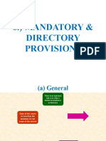 Mandatory & Directory Provisions- III