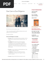 Due Care Vs Due Diligence