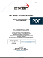 GHG Project Validation Process: Verified Carbon Standard Vcs Gold Standard Gs