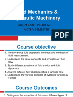 Fluid Mechanics & Hydraulic Machinery: Subject Code: PC 301 ME Aicte V Semester