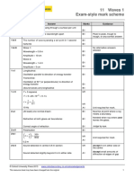 OCR Physics A: 11 Waves 1 Exam-Style Mark Scheme