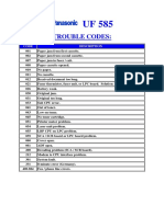 UF 585 Error Codes Manual