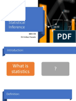 Statistical Inference: Bba-Vb DR Imtiaz Husain