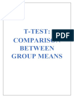 T-Test: Comparison Between Group Means